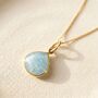 Gold Vermeil Plated Aquamarine March Birthstone Chain, thumbnail 1 of 3