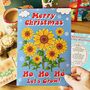 Personalised Sunflower Competition Christmas Card Set, thumbnail 1 of 6