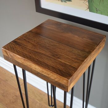 Square Reclaimed Wooden Side Table, 4 of 10