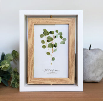 Rotating White Oak Personalised Picture Frame 20cm, 2 of 5