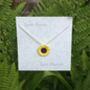 Sunflower Yellow Pendant Necklace, thumbnail 3 of 4