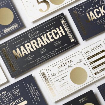 Personalised Marrakech Boarding Pass Gift Voucher, 9 of 9