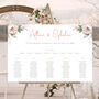 Wedding Table Plan In Pink Floral, thumbnail 4 of 6