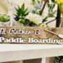 Paddleboarding Hobby Beach Reclaimed Wooden Swim Sign, thumbnail 2 of 4