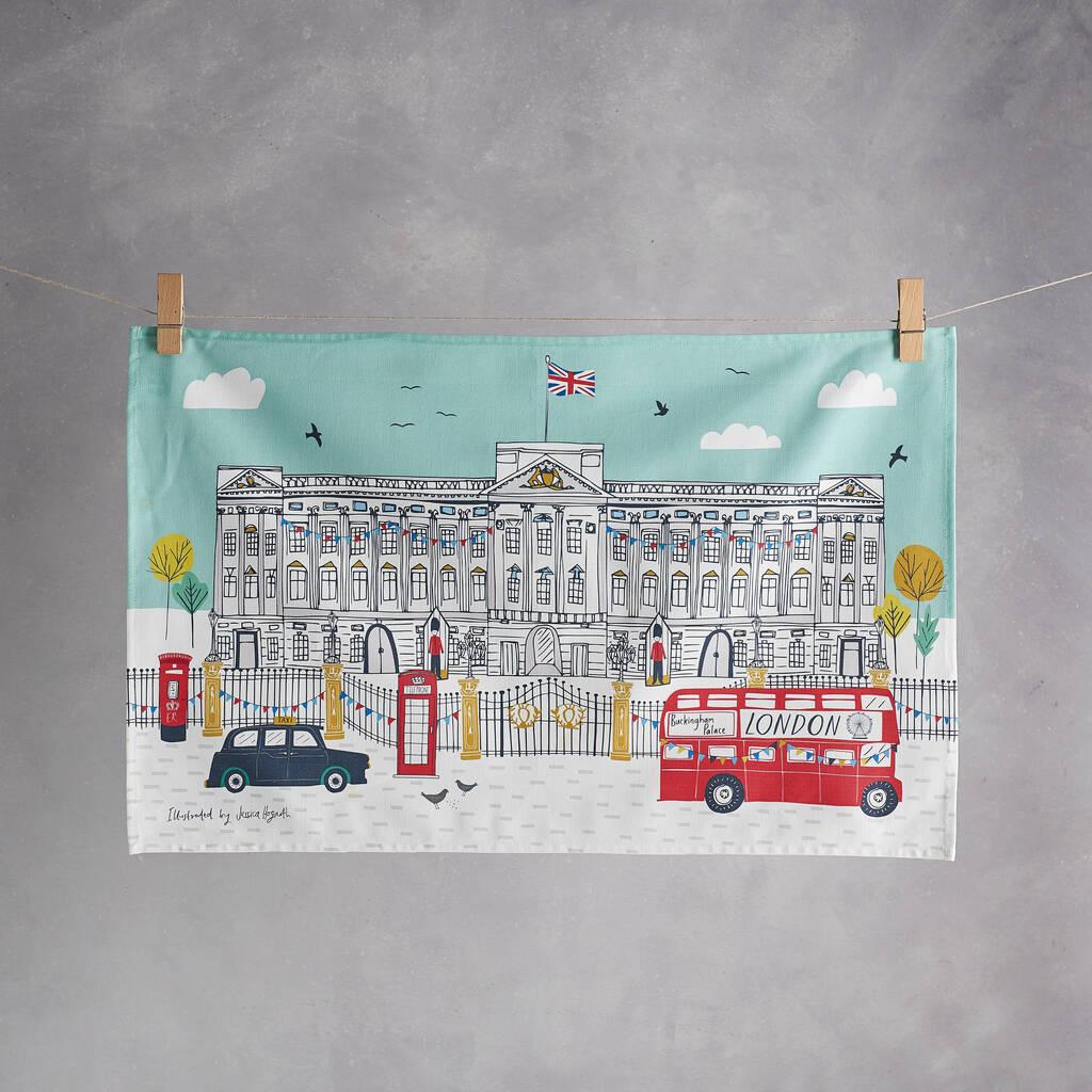 London Building Tea Towel By Jessica Hogarth