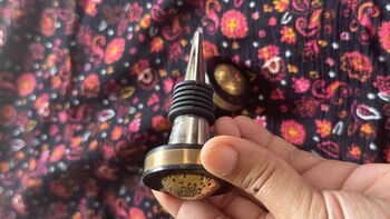 Wine Bottle Reusable Cork, Gold Silver Bottle Closure, 5 of 11