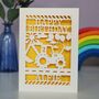 Personalised Papercut Digger Birthday Card, thumbnail 7 of 8