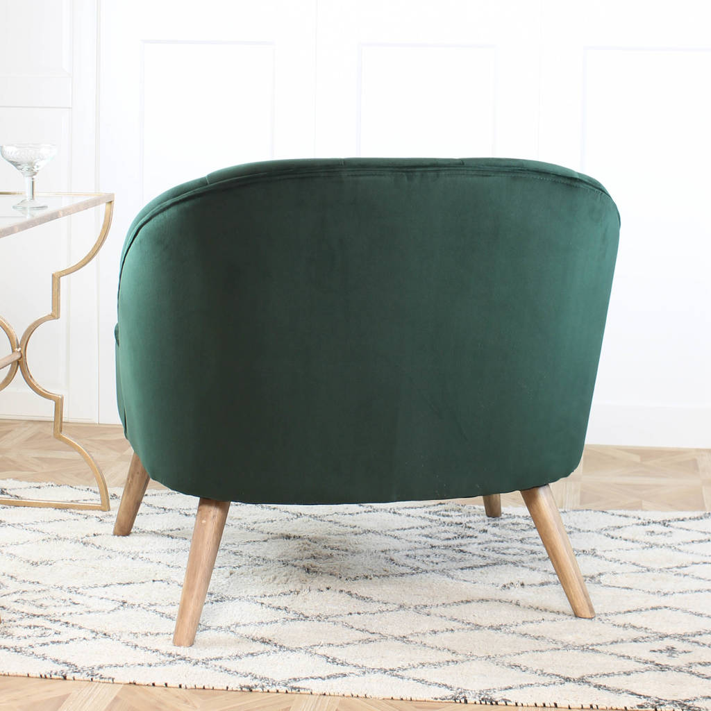 green velvet occasional chair by marquis & dawe