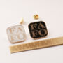 Fafo Square Enamel Pin Black Or White, thumbnail 8 of 12