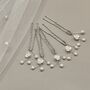 Set Of Five Pearl Flower Bridal Hair Pins, thumbnail 9 of 12