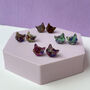 Abalone Cat Stud Earrings, thumbnail 2 of 7