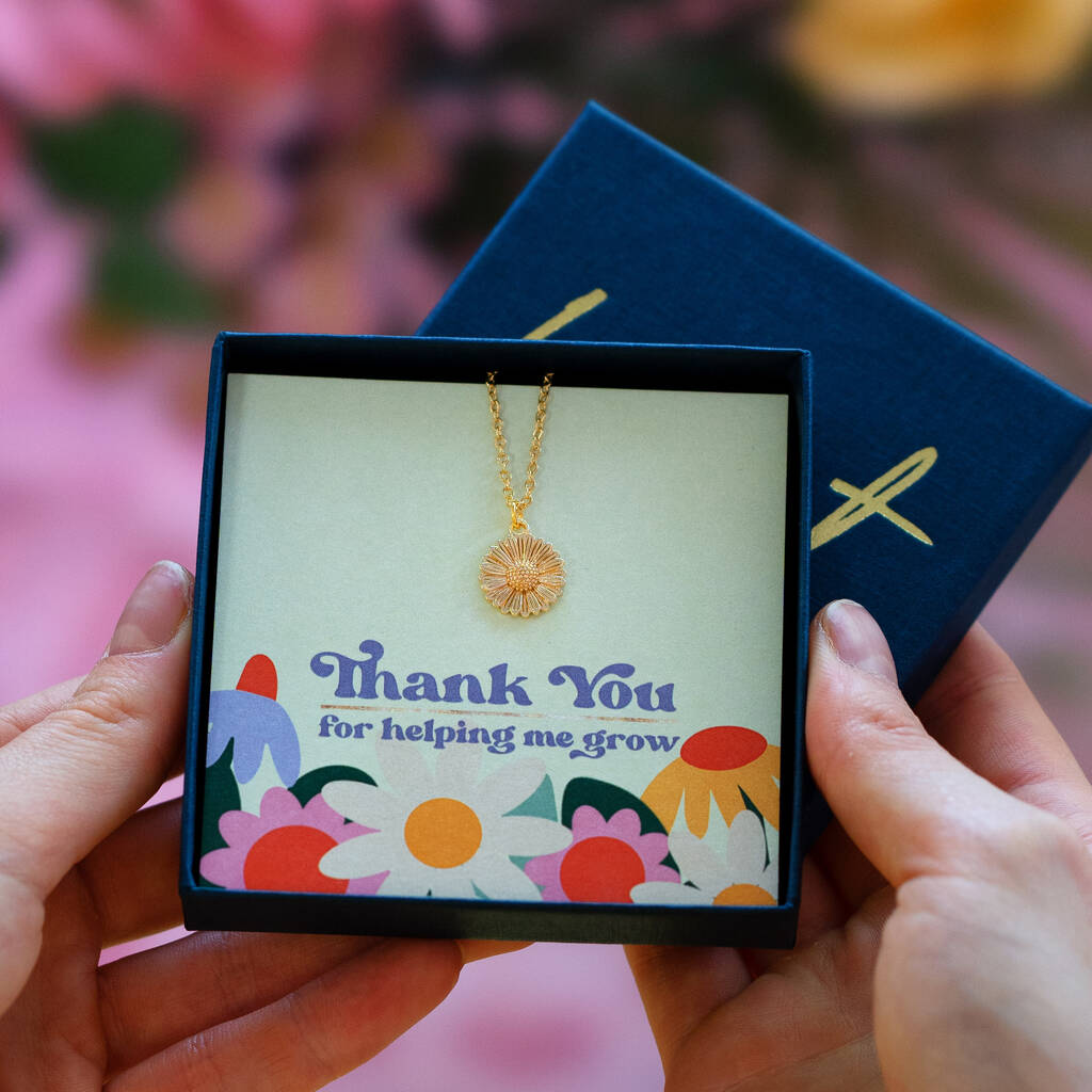 Thank You For Helping Me Grow Necklace Teacher Gift, 1 of 8