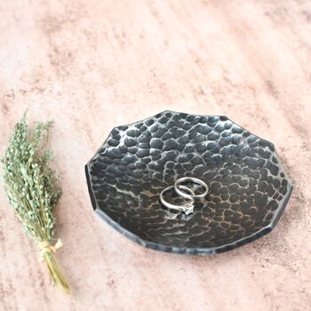 Ten Sided Iron Dish Patterned With Choice Of Finish, 8 of 11