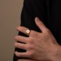 Engraved Initial Signet Ring In Silver Or Gold, thumbnail 5 of 11
