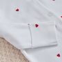 Personalised Our 1st Mother's Day Red Heart Sleepsuit, thumbnail 2 of 4