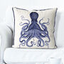 Blue Octopus Cushion, Multi Colours Available, thumbnail 6 of 8