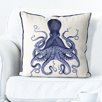 Blue Octopus Cushion, Multi Colours Available, 6 of 8