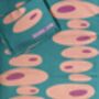 Pebbles Tea Towel Turquoise / Pink, thumbnail 2 of 3