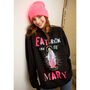 Eat Drink And Be Mary Women's Christmas Jumper, thumbnail 4 of 5