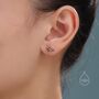 Sterling Silver Enamel Robin Bird Stud Earrings, Nature Inspired Earrings, thumbnail 4 of 12
