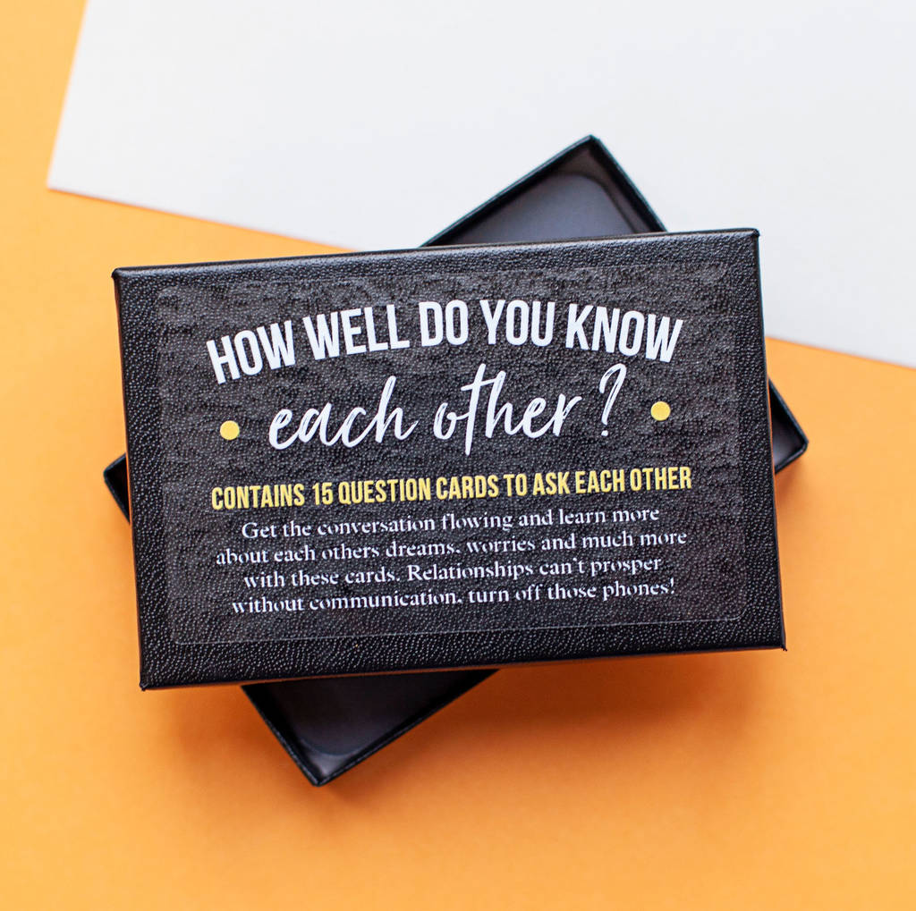 How Well Do You Know Each Other Question Cards, 1 of 7