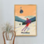 Morillon Ski Resort France Travel Poster Art Print, thumbnail 5 of 8