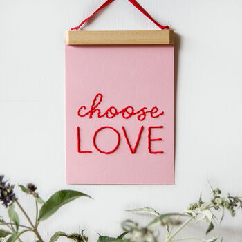 Choose Love Banner Embroidery Kit, 3 of 3