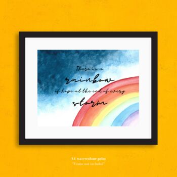 Motivational Watercolour Rainbow Print, 2 of 2