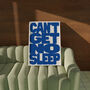 Can't Get No Sleep Print | Music Poster | Wall Art | House Music | Bold | Typographic | Wall Decor | Dj | Trance, thumbnail 3 of 7