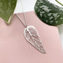 Silver Plated Leaf Necklace, thumbnail 1 of 4
