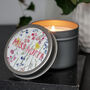 Floral Pattern Tin Candle, thumbnail 1 of 2