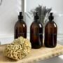 Amber Glass Bottles Bathroom Set, thumbnail 2 of 6