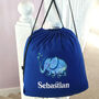 Personalised Elephant Drawstring Pe Kit Bag, thumbnail 5 of 5