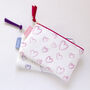 Personalised Red Hearts Make Up Purse, thumbnail 2 of 4