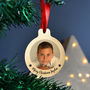 Personalised Gold Metal Photo Christmas Bauble Set, thumbnail 1 of 4
