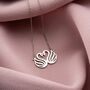 Eternal Love Heart Swans Necklace, thumbnail 10 of 12
