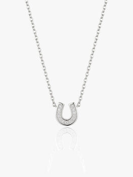 Women’s Dainty Horseshoe Pendant Necklace, 4 of 4