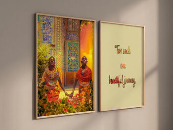 African Love Romance Quote Sayings Art Print Set Of Two, 4 of 5