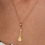 18ct Gold Electric Guitar Necklace, thumbnail 1 of 6