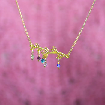 Family Tree Branch Birthstone Necklace, 3 of 6