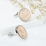 Farthing 1955 70th Birthday Coin Cufflinks, thumbnail 2 of 11