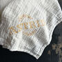 Cross Stitch Muslin Personalised Yellow, thumbnail 1 of 2