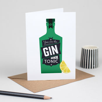 Gin Valentine's Card 'Gin To My Tonic', 3 of 5