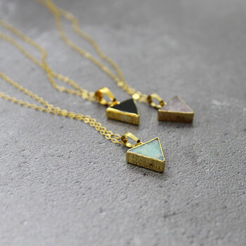 Stone Triangle Necklace, 2 of 2