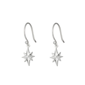 Sterling Silver North Star Earrings, 5 of 6