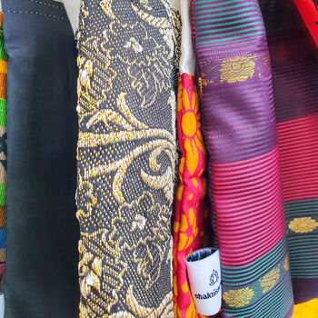 Surprise Sari Tote, Reusable Shopper Handmade In India, 6 of 12