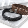 Personalised Initial Plaited Leather Bracelet, thumbnail 2 of 5