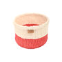Tangu: Red Colour Block Woven Basket, thumbnail 4 of 7