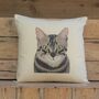 Tabby Cat Cushion Cover, thumbnail 2 of 3