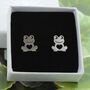 Simple Frog Love Stud Earrings, thumbnail 1 of 2